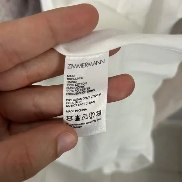 Zimmermann Dress 3 Large Jude Peach Gradient Floral Scalloped Midi Romantic Chic - Picture 14 of 16